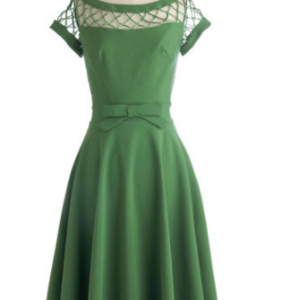Tatyana Plus Size 4XL Green Cut out Dress